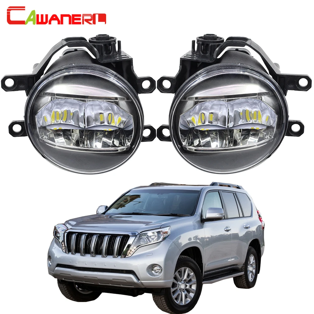 Cawanerl 2 X Car LED Fog Light 4000LM DRL White Right + Left H11 12V For Toyota Land Cruiser Prado J150 2009 2010 2011 2012 2013