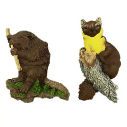 Hand-painted Cute Pine Marten Beaver 3D Fridge Magnets Tourism Souvenirs Refrigerator Magnetic Stickers Gift