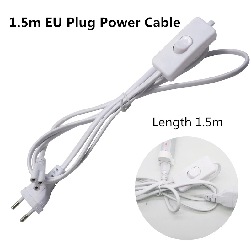 ReBlue Grow Light EU US Plug Power Cable Grow Lamp Connect Cables