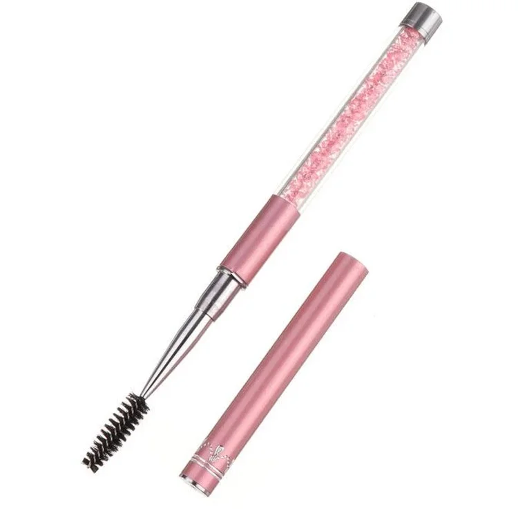 Pinceau à cils avec Tube en diamant et strass, applicateur de faux-cils, jetable, baguette à Mascara, 10 pièces