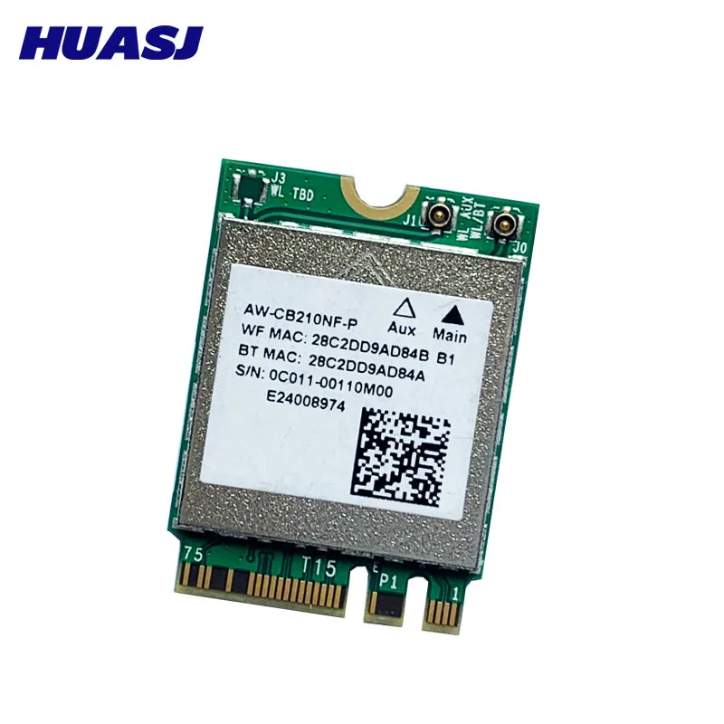 Huasj Dual Band Adapter for BCM94356Z AW-CB210NF-P NGFF M.2 WiFi 867Mbps Wireless Card + BT 4.1 AC Card