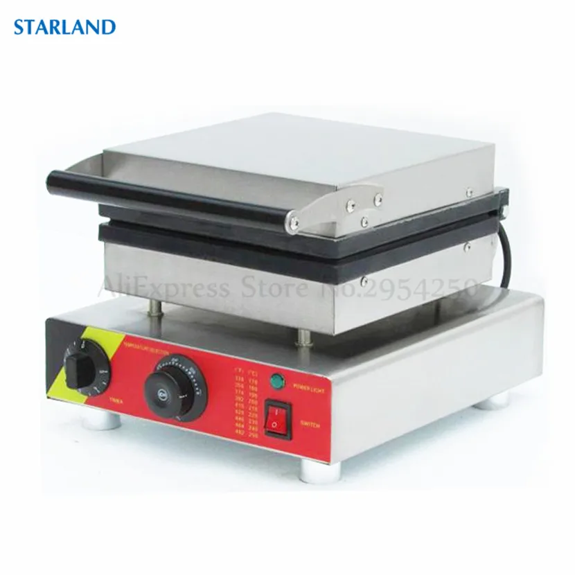 Commercial Long Rectangle Waffle Machine Non-Stick 5 Molds Kitchen Equipment Stainless Steel Waffle Baking Maker