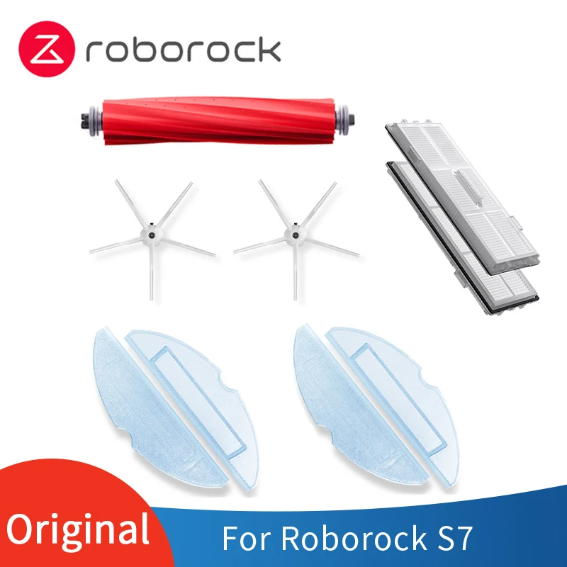 

Original Roborock S7 Spare Parts Washable Filter Screen Detachable Rubber Main Brush Mop Side Brush Main Brush Cover Accessories