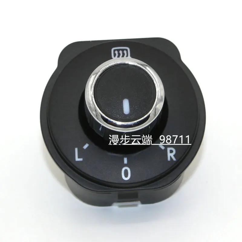 For POLO 2011-2013 Outside reversing mirror switch Mirror adjustment knob heating Chromium plating