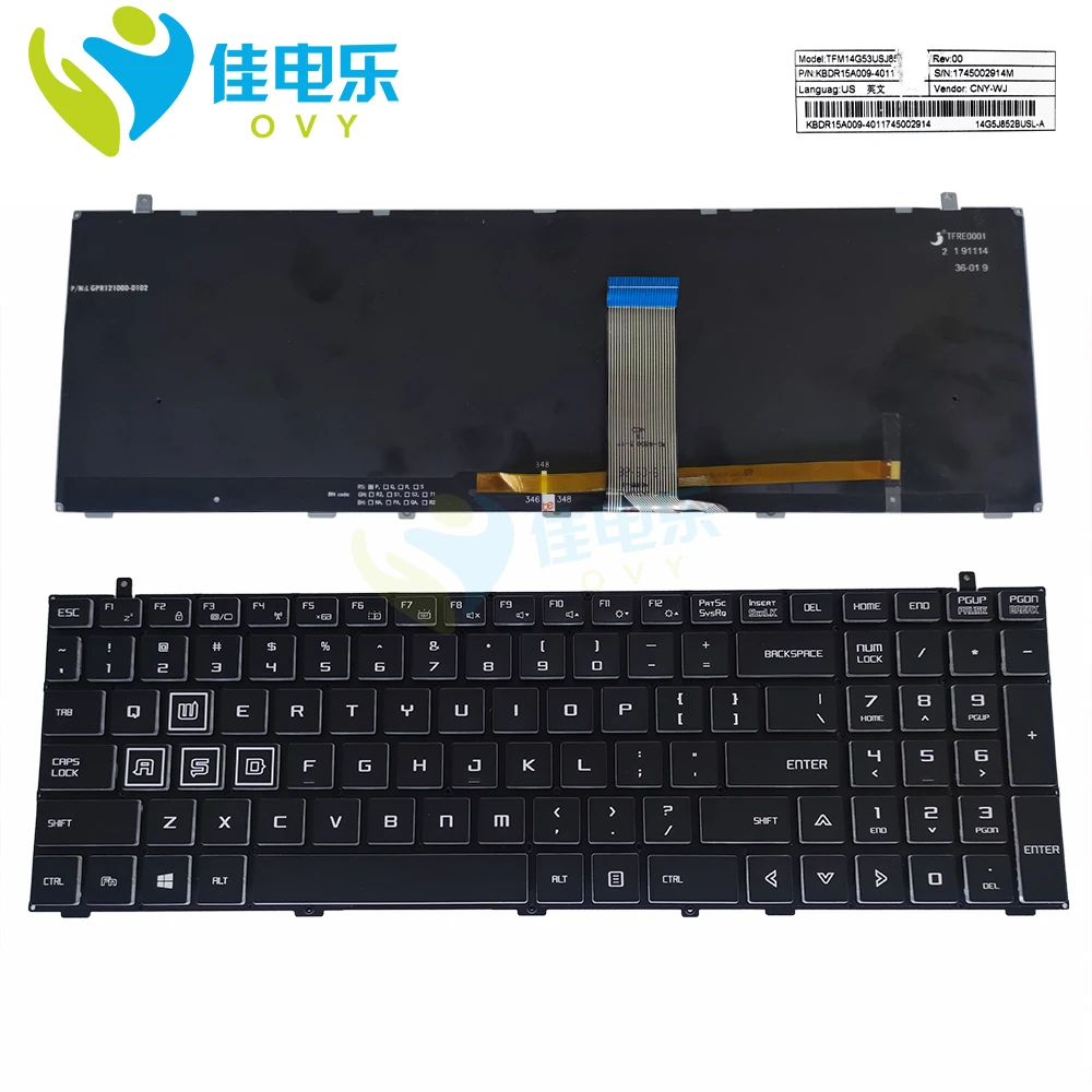 teclado retroiluminado ingles dos eua para gateway ggnc71719 ggnc71719 bk shinelon t50 teclados para notebook pc kbdr15a0094011 14g5j852busl 01