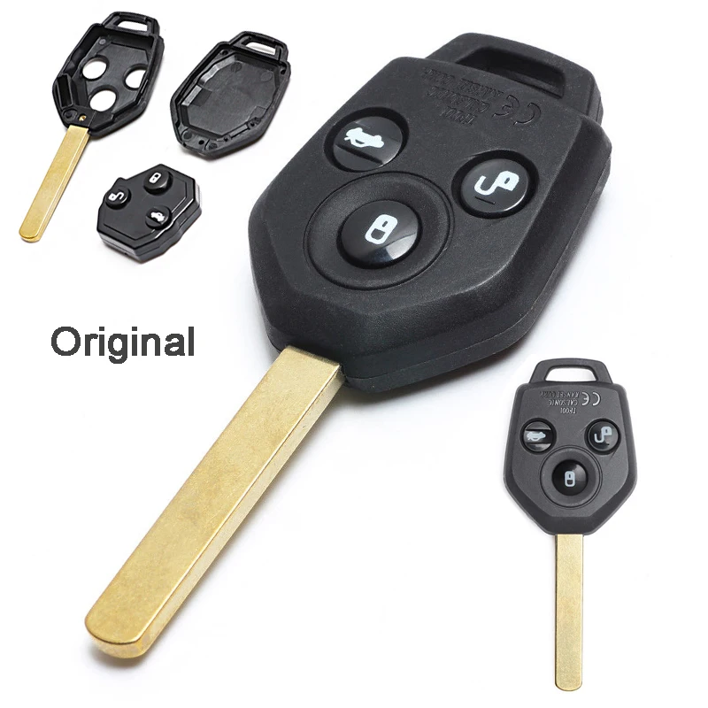 KEYECU 433MHz 4D62 Chip Origianl/ Upgraded Flip Folding 3 Button Remote Key Fob key for Subaru Forester 2008 2009 2010 2011 2012