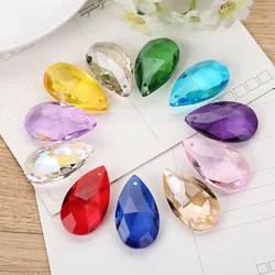 Camal 30pcs 38mm Faceted Waterdrop Crystal Pendant Prisms Chandelier Wedding Party Curtain Christmas Hanging Ornaments Decor