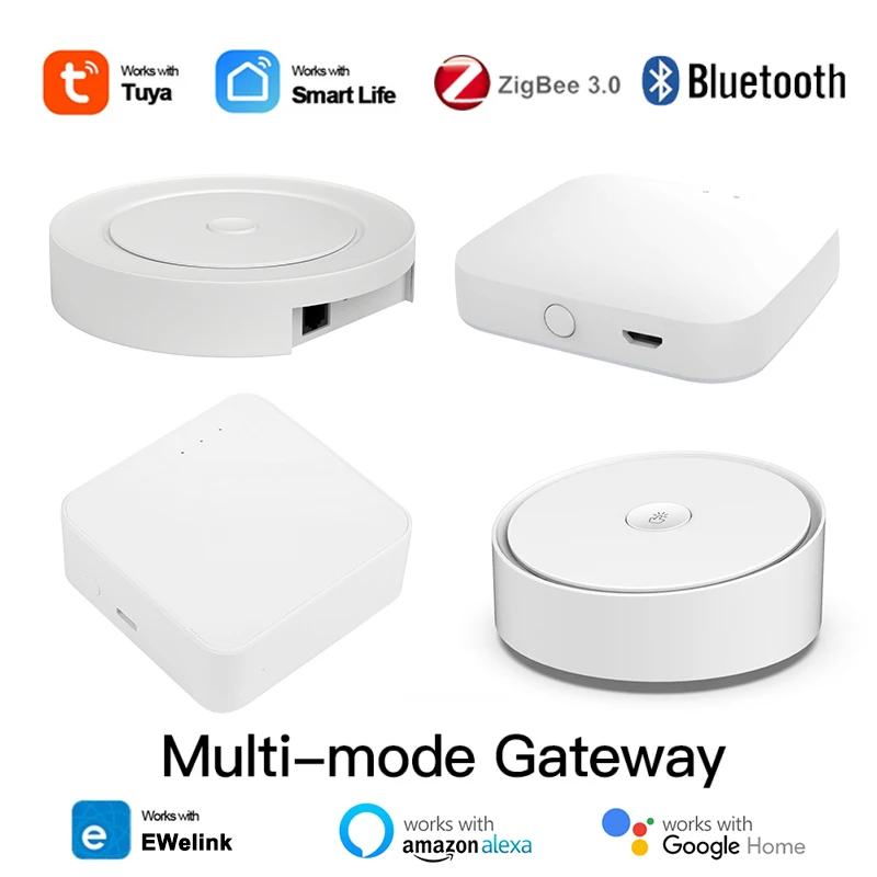 Tuya ZigBee Smart Gateway Hub ZigBee + Bluetooth Smart Home Bridge Works With Smart Life EWelink Voice Control Alexa Google Home