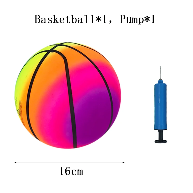 2pcs Sports Ball Set 1 Inflatable Basketball & Football & Volleyball with One Inflator for Kids Children Best Gifts