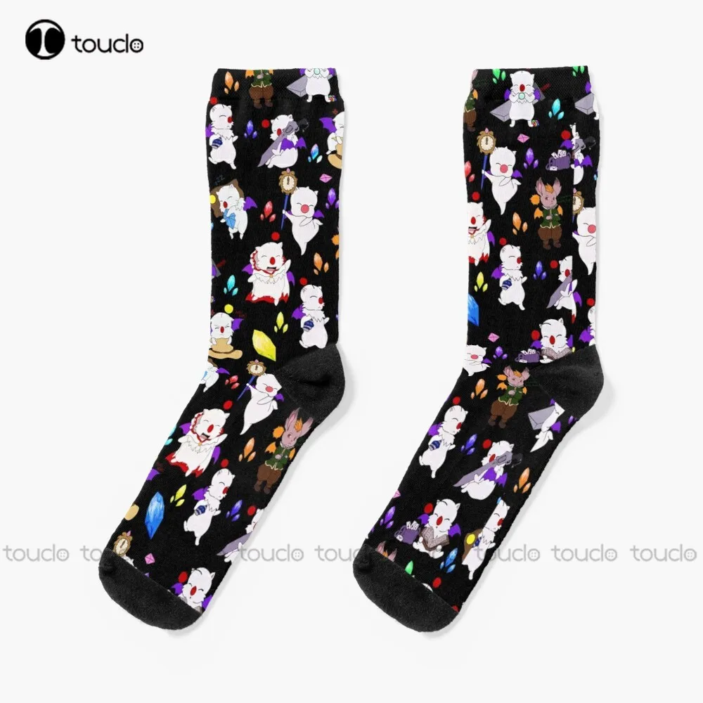 Final Fantasy Moogles Socks Navy Baseball Socks Personalized Custom Unisex Adult Teen Youth Socks 360° Digital Print Fashion New