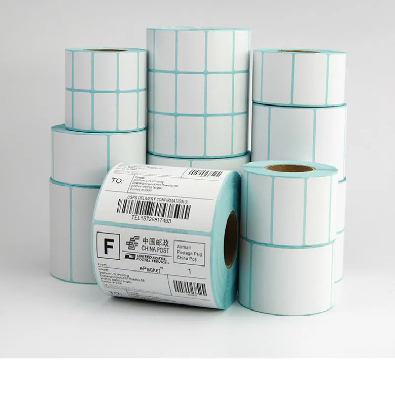 Adhesive Thermal Label Sticker 50-80mm Paper Supermarket Price Blank Label Direct Print Paper Waterproof Anti Alcohol Oil-proof