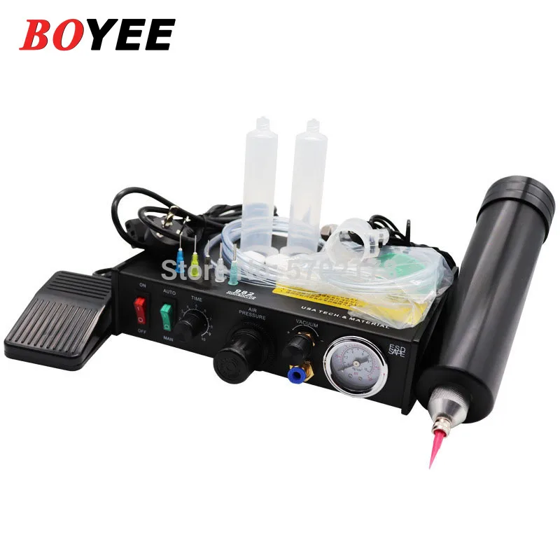 1set Semi-automatic glue dispenser BY-982G solder paste liquid controller drip silicone dispensing system