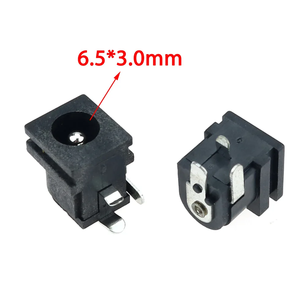 5pcs PCB Mount 6.5 * 3.0 5.5 x 2.1 / 2.5 MM Female DC Power Jack Plug Socket Charging Connector Port For Toshiba Lenovo notebook