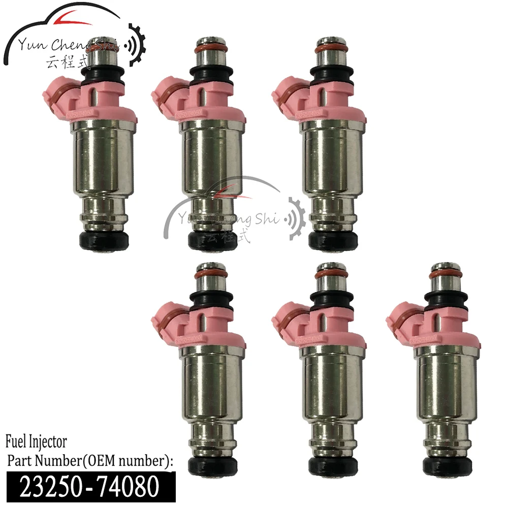 6pcs/Lot Fuel Injectors 23250-74080 23209-74080 For TOYOTA LANDCRUISER LEXUS LX450