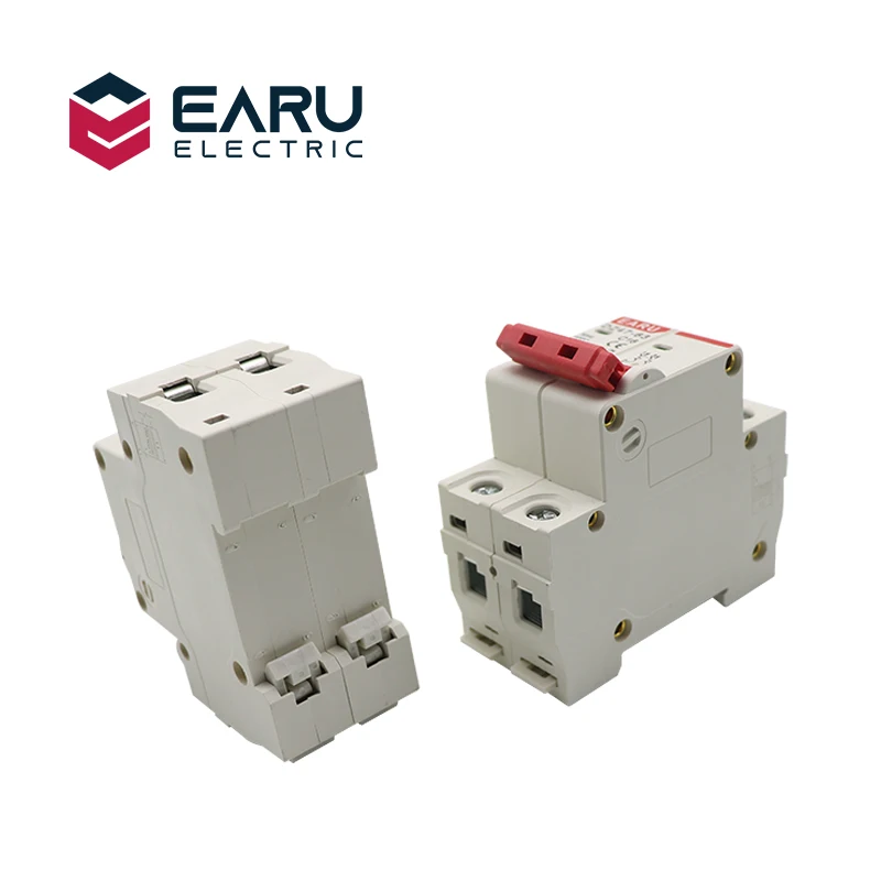 C45n 2 polo 3a/6a/10a/16a/20a/32a/40a/50a/63a 400v mcc tipo mini interruptor mcb que monta 35mm trilho do ruído que quebra a capacidade 6ka