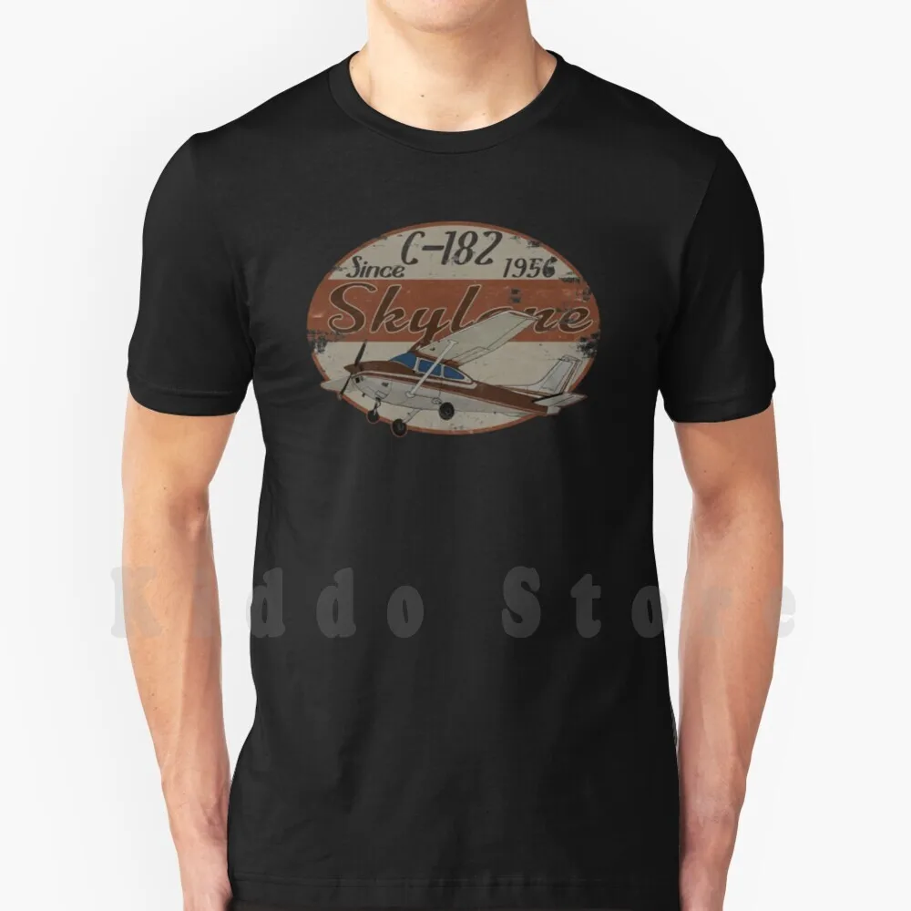 Camiseta Retro Vintage Cessna Skylane 182, talla grande, 100% algodón, Cessna 182 C182 Skylane, piloto privado, Avgeek, aviación