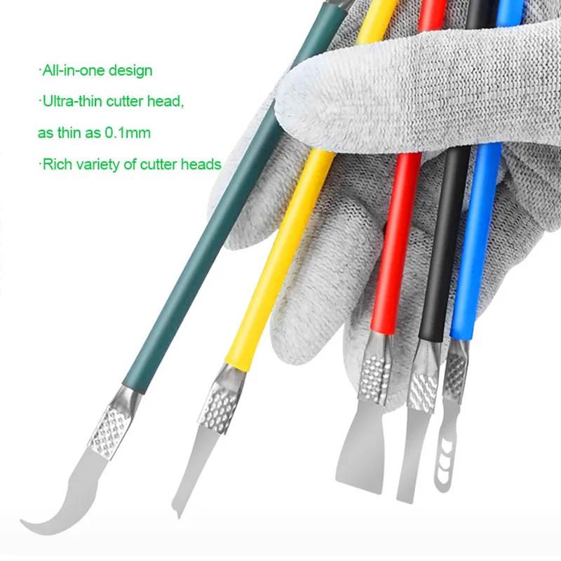 RELIFE RL-049B IC BGA CPU Glue Removal Pry Knife Phone Frame Separation Ultra-Thin Double Head Cutter Degumming Crowbar