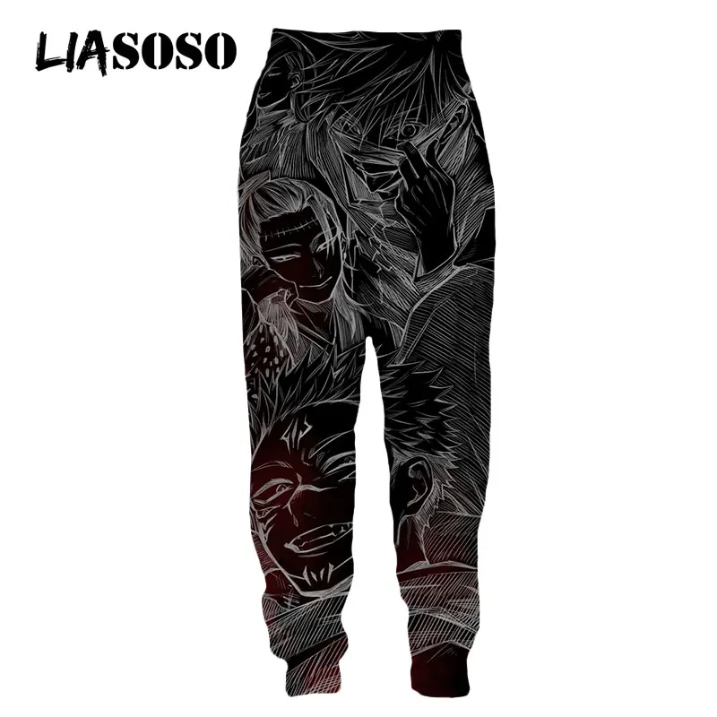 LIASOSO 3D Print Anime Jujutsu Kaisen Sweatpants Cool Casual Streetwear Harajuku Trousers Jogging Women Men\'s Oversized Clothing