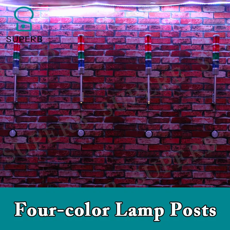 Superb escape room props Four-color Lamp Posts adjust the color to the preset color to unlock from real life chamber room prop