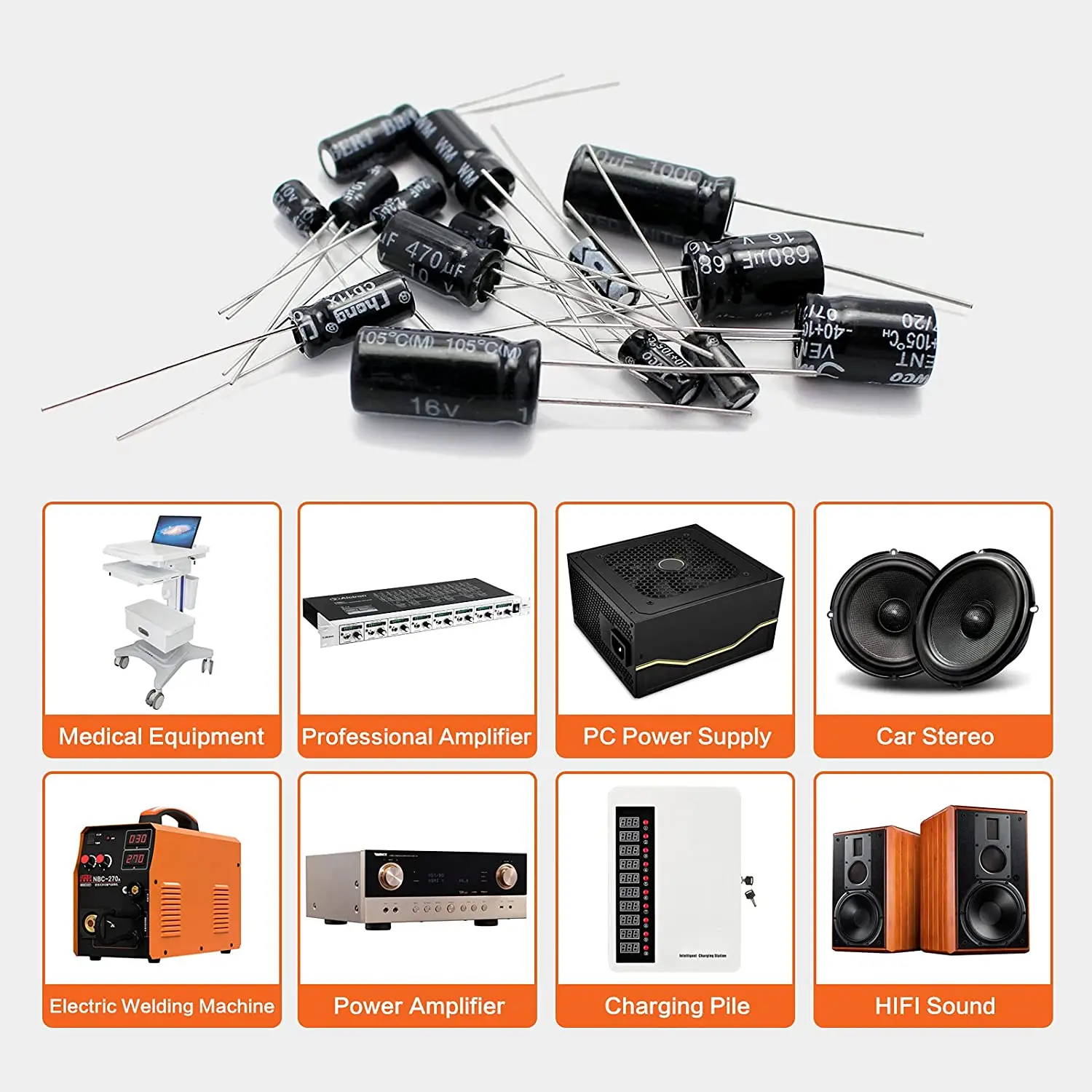 510 pces 24 valoriza o jogo de alumínio 10-50v da variedade do capacitor eletrolítico escala 0.1uf-1000uf mais capacitores eletrolíticos sortidos