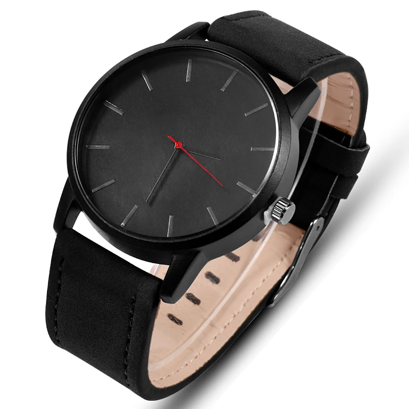 Reloj de cuarzo de cuero para Hombre, cronógrafo deportivo informal, de lujo, a la moda