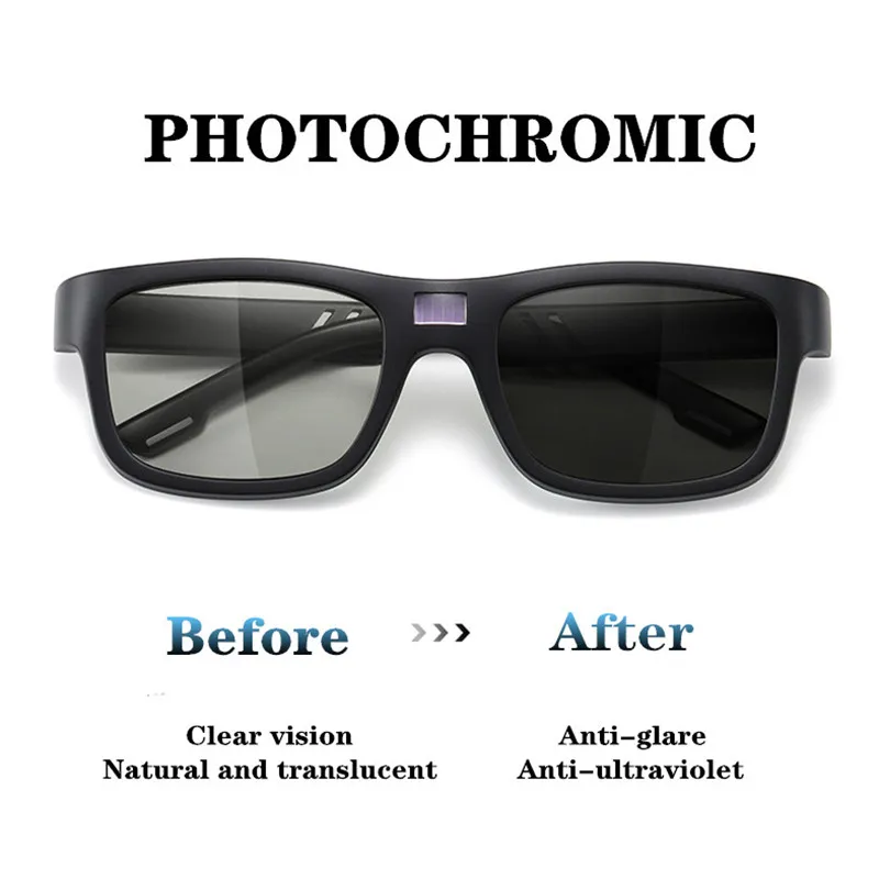 ZHIYI Black Vintage Men Women Chameleon Glasses LCD Smart Chip Photochromic Polarized Sunglasses Anti-Glare Glasses for Driving