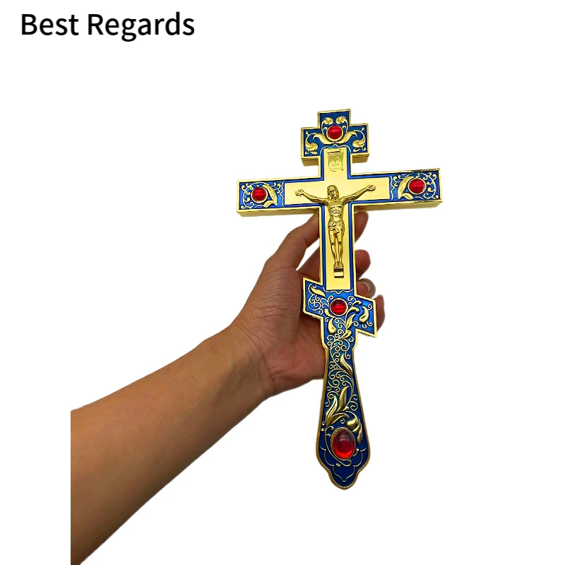 HTISOK Neues 2026 Orthodoxes Kreuz Kirchendekoration Religiöser Wandbehang Orthodoxes Segens-Brustkreuz Hängendes Kreuz Geschenk – Detail 6