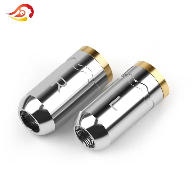 QYFANG Aluminum Alloy Female Plug Audio Jack Gold Plated Earphone MMCX Pin Connector Adapter For UE900 SE535 SE215 Headphone