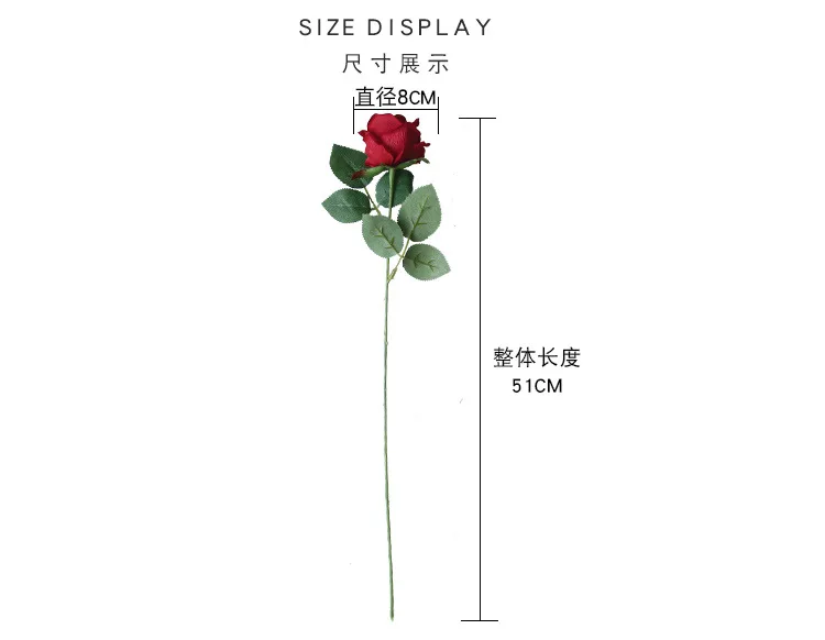 10 Stück Künstliche Blumen Halloween Seidenrosen Lange Zweige Bouquet Hochzeit Heim Zimmer Outdoor Deko Pflanzen DIY Zubehör Geschenke – Detail 5