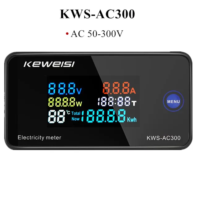 KWS-AC300 AC 50-300V Woltomierz Amperomierz KWS Miernik energii LED AC Watomierz Miernik elektryczny z funkcją resetowania 0-100A 40% zniżki
