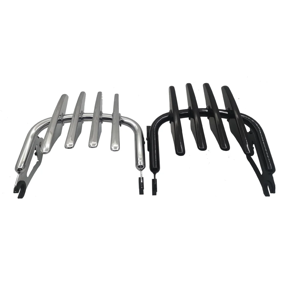 

Heavy Duty Solid Steel Chrome Detachable Stealth Luggage Rack For Harley Touring Road King Electra Glide 09-16