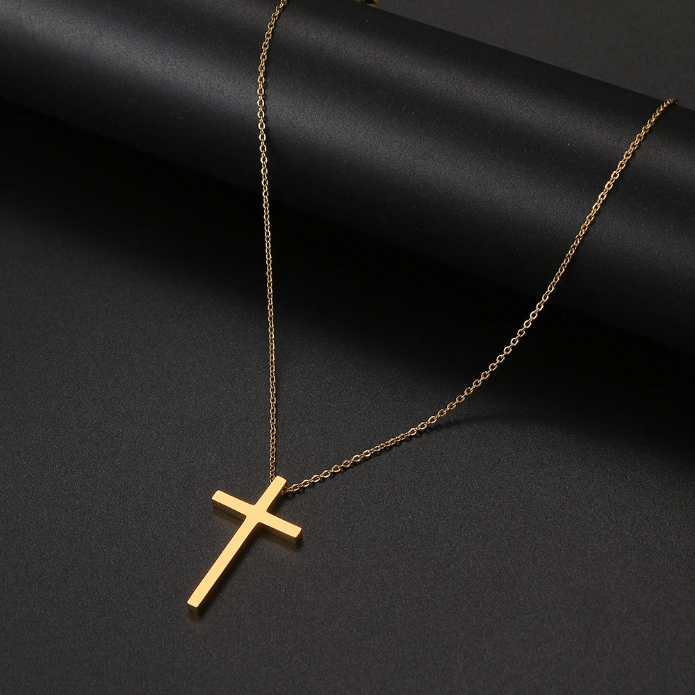 Stainless Steel Necklaces Minimalist Four-leaf Clover Geometric Style Fashion Chain Necklace for Women Collar Pendant Jewelry