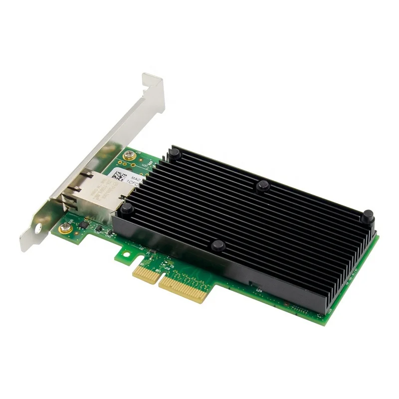 PCIe X4 to Single Port 10GbE RJ45 Server NIC Network Card PCIe 10 Gigabit Ethernet server PCI-E card X550 Chipset 10G LAN 10000m