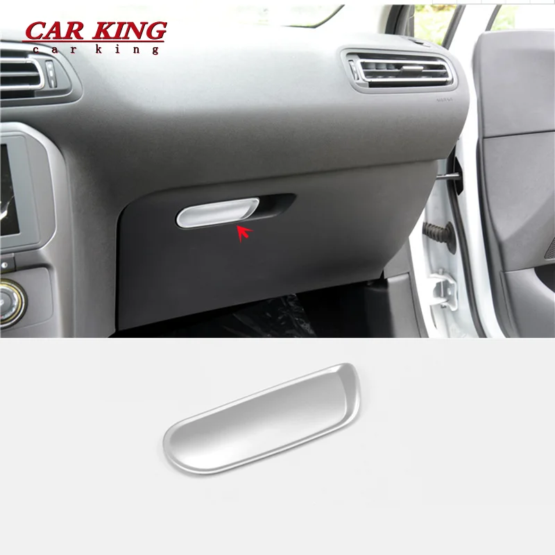 

For Citroen C4 2016 ABS chrome Car copilot glove box door bowl handle Cover Trim car styling Accessories