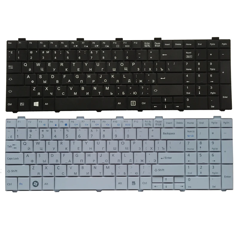 Teclado ruso para Fujitsu AH530, AH531, NH751, A530, A531, CP478133-02, CP515525-01, AH512, V126946CK1, AEFH2000010, AEFH2000110