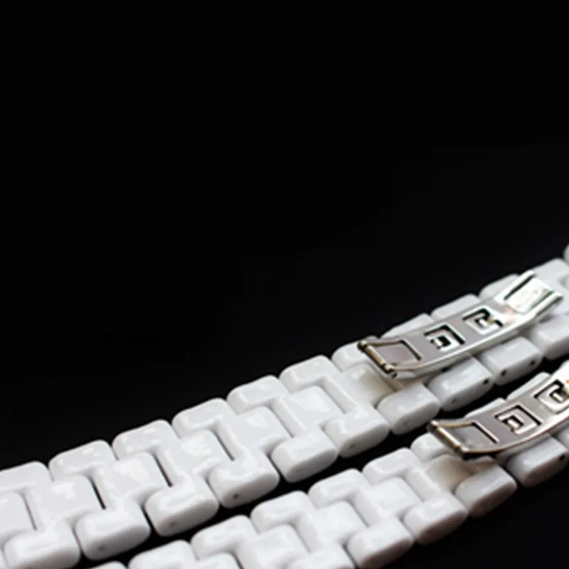 Ceramic watch bracelet 14 17 mm watchband white strap wristwatches band not fade water resistant