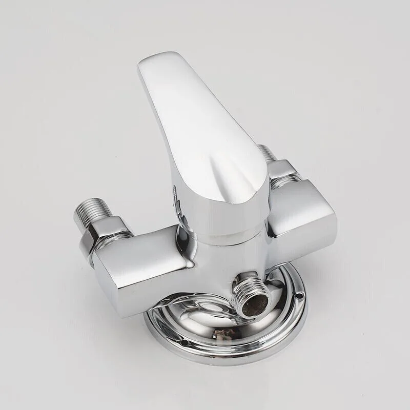 All Copper Bathroom Triangle Shower Faucet Household Mixing Valve Surface Mounted Shower Hot Water Valve Faucet Shower Faucet