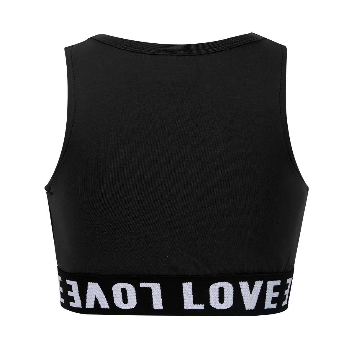 Kids Girls jazz ballet dance crop tops Sleeveless Round Neck Tanks Tops Crop Top for Modern Jazz Street Dance Stage Performance