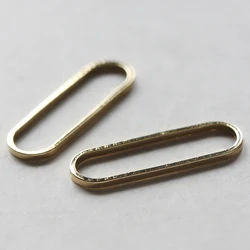 DIY Supply-Solid Brass Finding Cut Rectangle Ring - No Hole - Link - Connector 25x8x1mm (3459C)