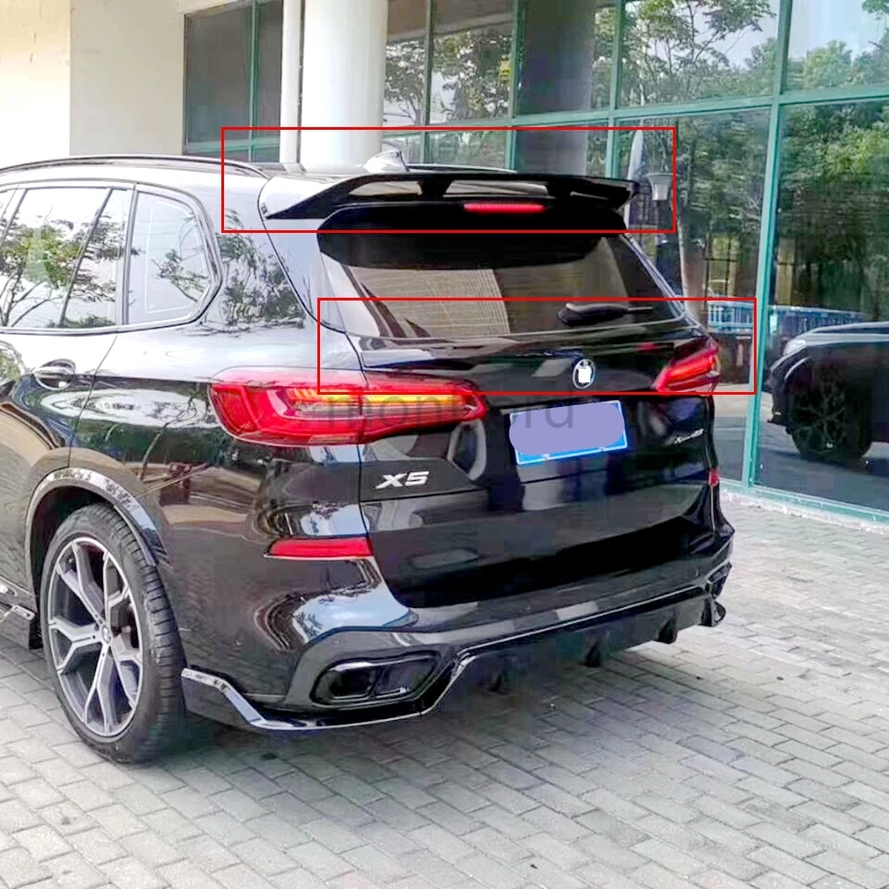 Car Accessories ABS Plastic Material Gloss Black Color Rear Boot Trunk Wing Rear Roof Spoiler For BMW X5 G05 SUV 2019+