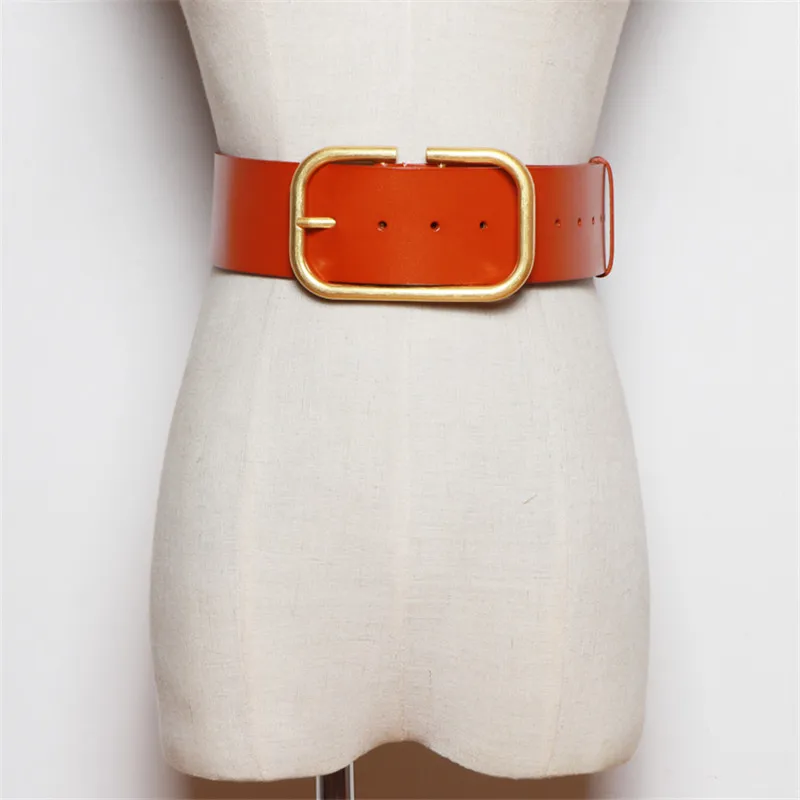 Fashion Luxury Designer Belts For Women High Quality Genuine Leather Belt Waist Jeans femme gold buckle cummerbunds