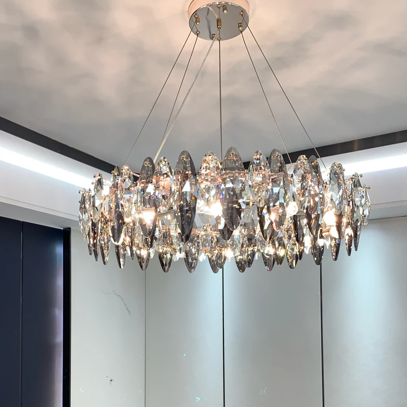 

Crystal Light Luxury Post-modern Kitchen Lighting Net Red Chandelier high-end Home Decoration Living Room Nordic high-end lamps