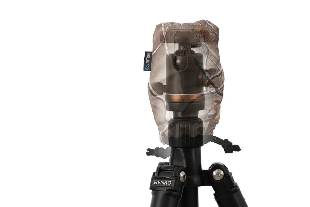ROLANPRO مقاوم للماء التمويه الغبار حقيبة كاميرا ل Ballhead ترايبود رئيس حقيبة Leofoto Sunwayfoto RRS Benro Fotopro متوافق