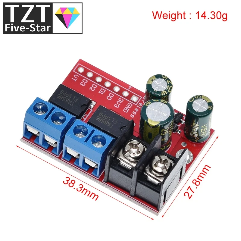 1/3 Stück H-Brücke Fernbedienung 5A 3V-14V Dual DC Motorsteuerungsmodul Spannungsreversierung PWM Drehzahlregelung Doppel Super L298N 5AD – Detail 4