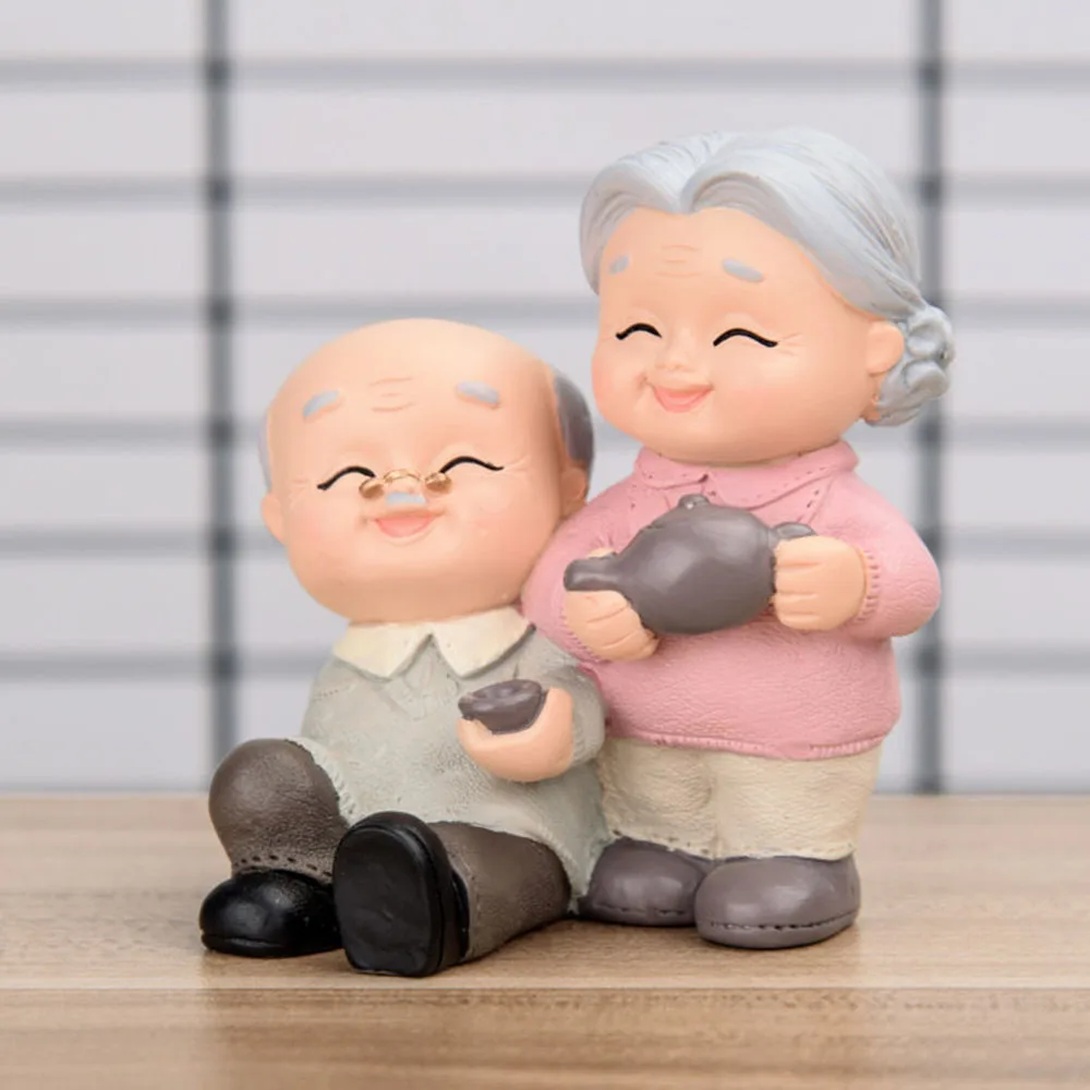 Creative Grandparents Model Ornament Sweety Lovers Couple Ornaments Modern Home for Decoration Living Room Office Table