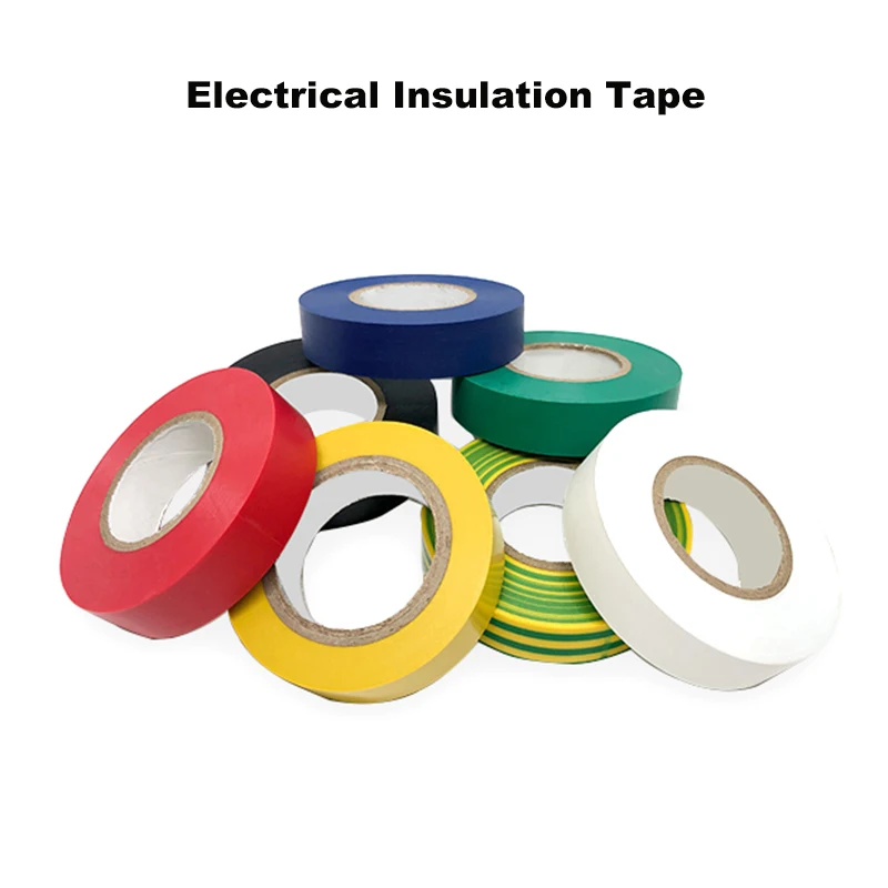 5Pcs Electrical Insulation Tape PVC Waterproof Flame-retardant Self-adhesive Wire Accessories Red Blue Yellow Green Black White