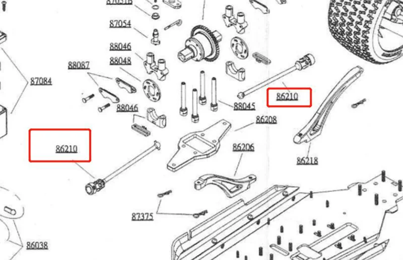 

Original OFNA/HOBAO RACING 86210 119mm Cross Universal Joint For HYPER 1/8 ST PRO TUGGY