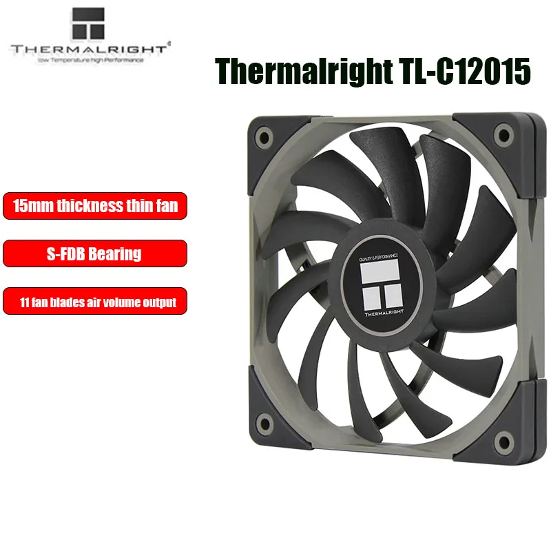 Thermalright TL-C12015 12cm chassi ventilador de refrigeração velocidade 1500 ventilador fino