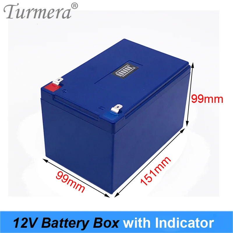 Boîte de rangement de batterie 12V 21ah, avec indicateur de capacité, 28 batteries 18650 pour alimentation ininterrompue, Turmera 12V