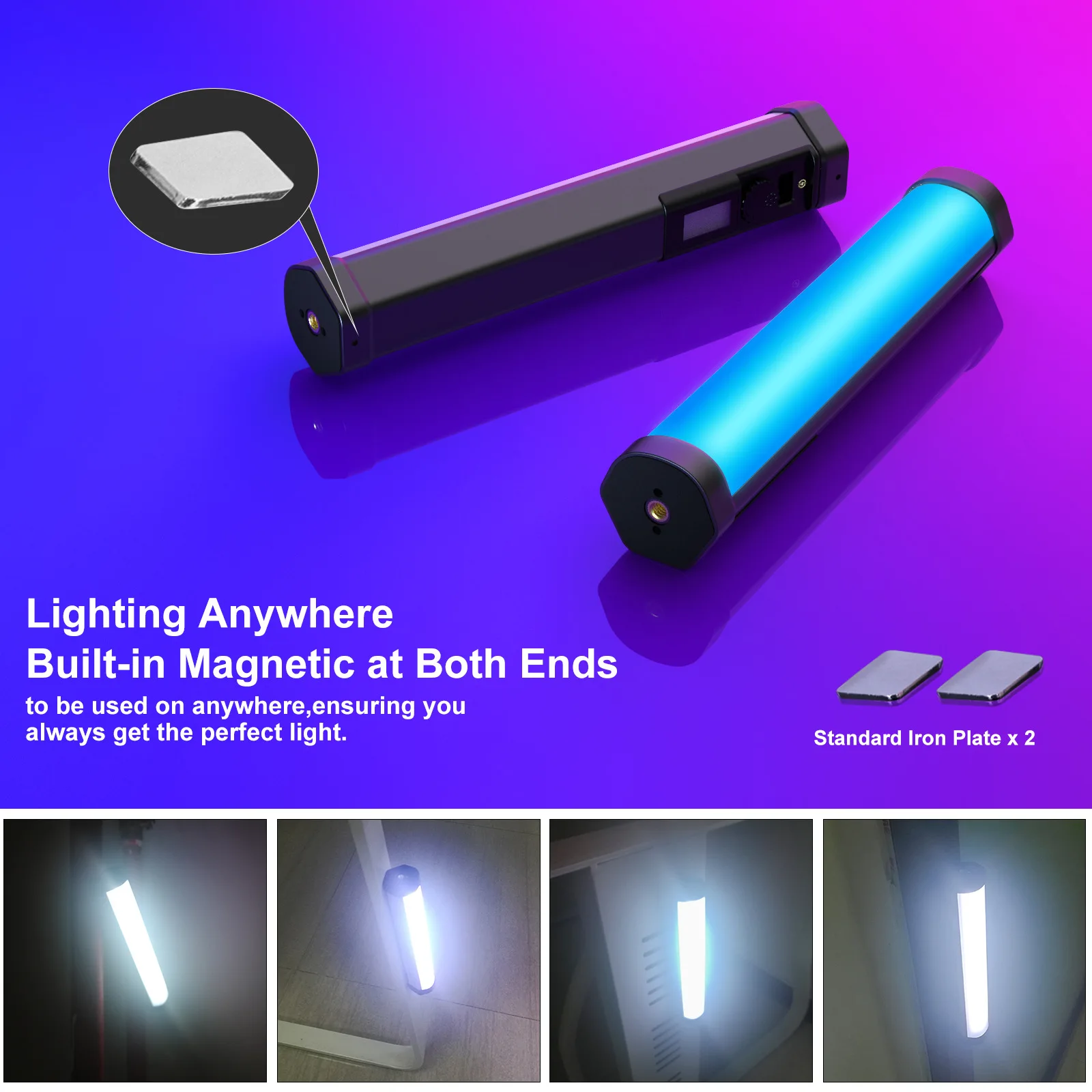 Flashoot-tubo de luz FL-T6 RGB, palo de luz de mano, iluminación de fotografía, Luz suave para cámara, teléfono, vídeo y foto